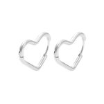 Szív csatos fülbevaló