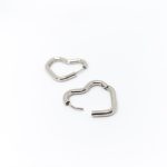 Szív csatos fülbevaló