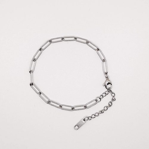 Paperclip nemesacél karkötő (ezüst változat)