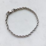 Rosa csavart karkötő (ezüst)