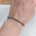 Rosa csavart karkötő (ezüst)