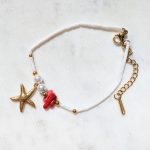 Tengericsillagos karkötő (gyöngyökkel, nemesacélból)