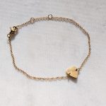 Szív vékony karkötő (arany, ezüst változat)