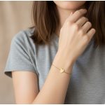 Szív vékony karkötő (arany, ezüst változat)