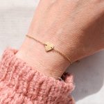 Szív vékony karkötő (arany, ezüst változat)