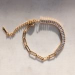 Cirkóniakő-gemkapocslánc karkötő