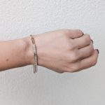 Cirkóniakő-gemkapocslánc karkötő