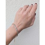 Cirkóniakő-gemkapocslánc karkötő