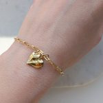 Rusztikus szív karkötő