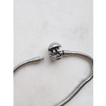 Vastag kígyókarkötő gömb csattal (nemesacél)