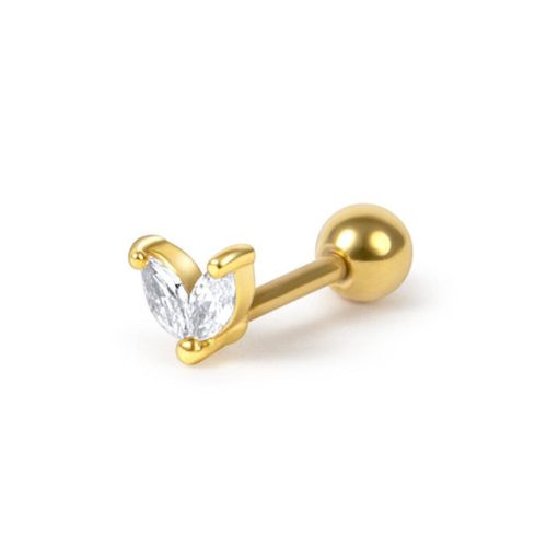 Kétköves piercing (arany)