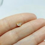 Kétköves piercing (arany)